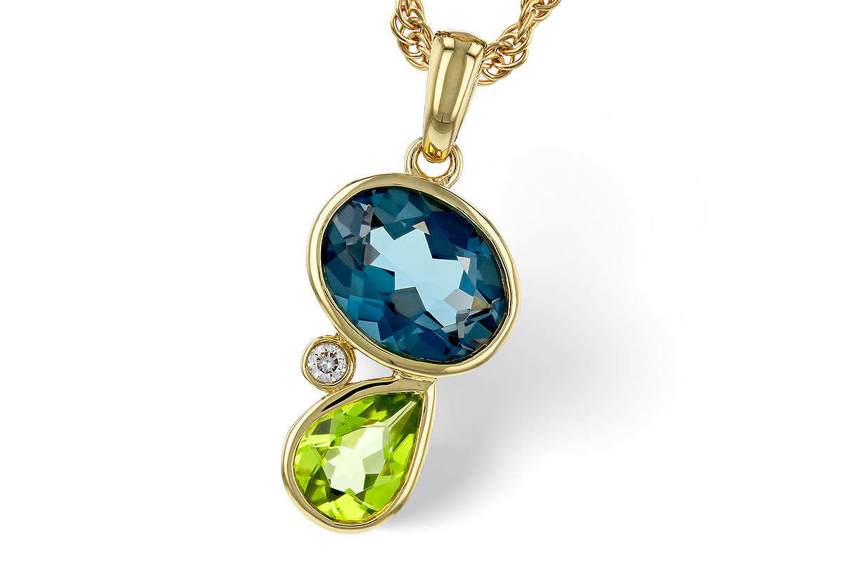 C283-90859: NECKLACE 2.43 SEMI-PREC (PER,LBT) 2.45 TGW