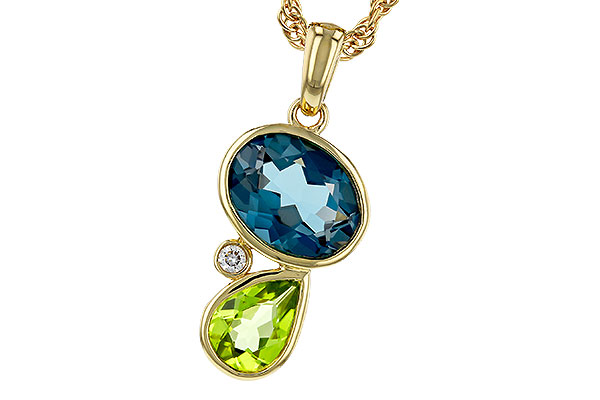 C283-90859: NECKLACE 2.43 SEMI-PREC (PER,LBT) 2.45 TGW