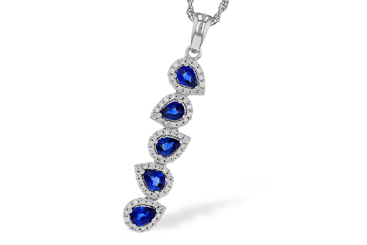 C283-90905: NECKLACE .95 TW SAPPHIRE 1.19 TGW