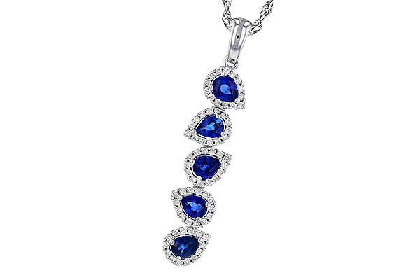 C283-90905: NECKLACE .95 TW SAPPIRE 1.19 TGW