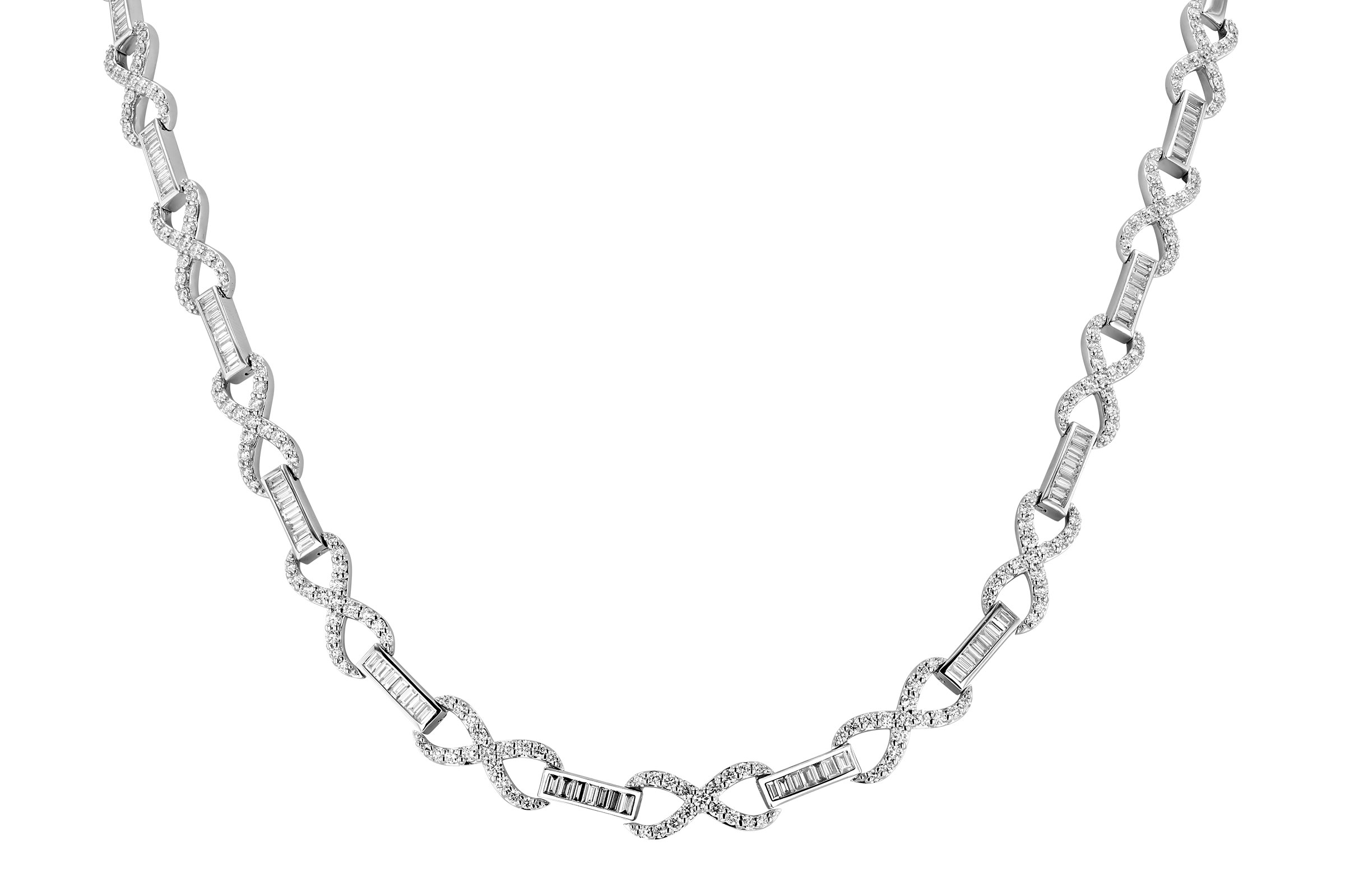 C284-75432: NECKLACE 1.42 TW BAG 3.62 TW (17")