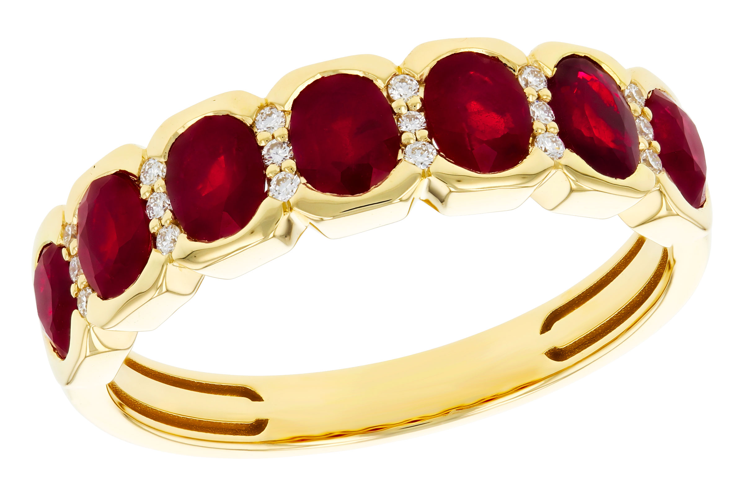 C284-75450: LDS WED RG 1.45 TW RUBY 1.52 TGW