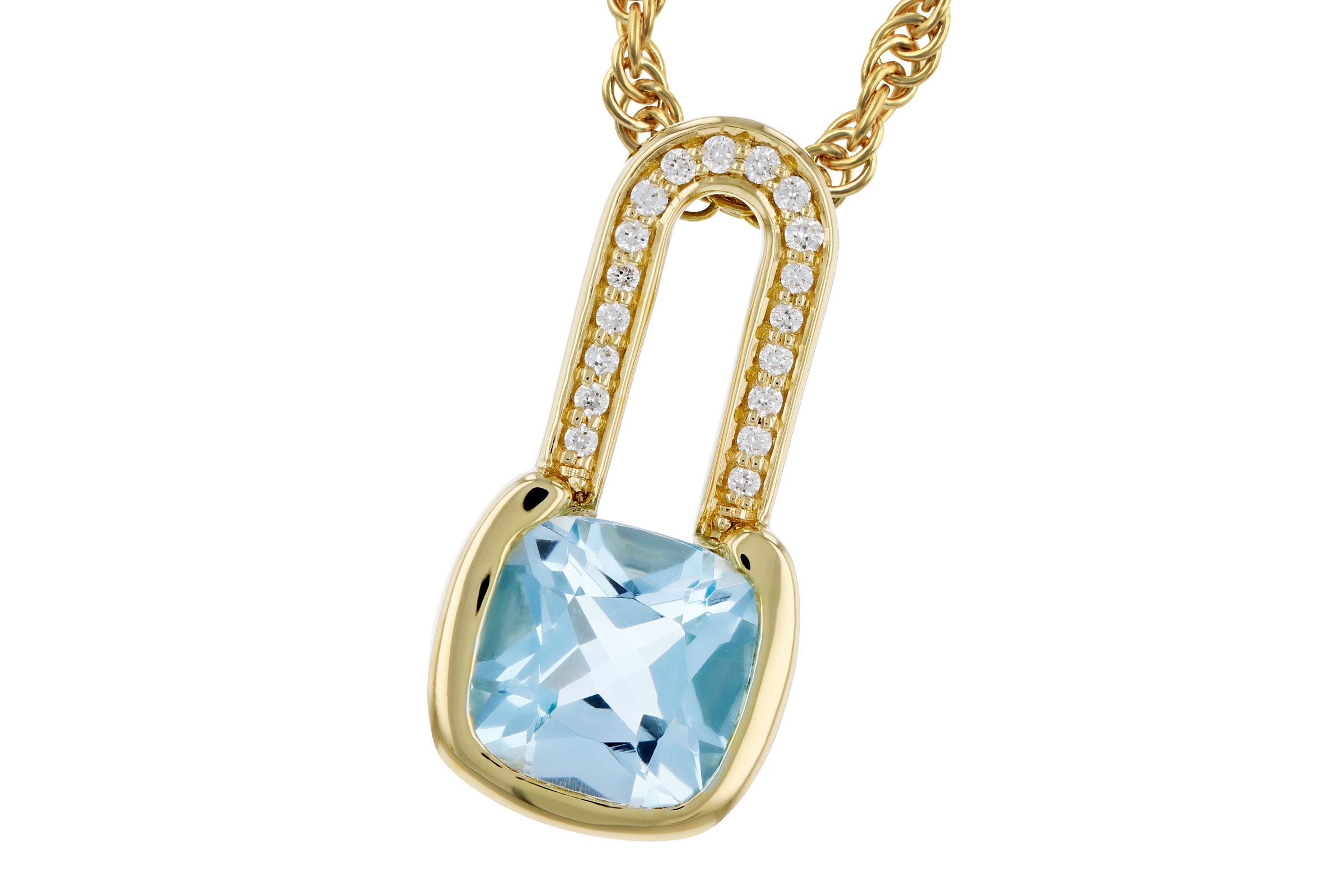 C284-76287: NECKLACE .91 SKY BLUE TOPAZ .95 TGW (6MM BT)