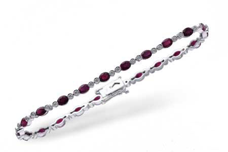 D192-99932: BRACELET 4.08 RUBY 4.55 TGW