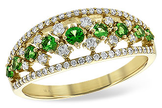 D199-28141: LDS RG .35 GREEN GARNET .67 TGW