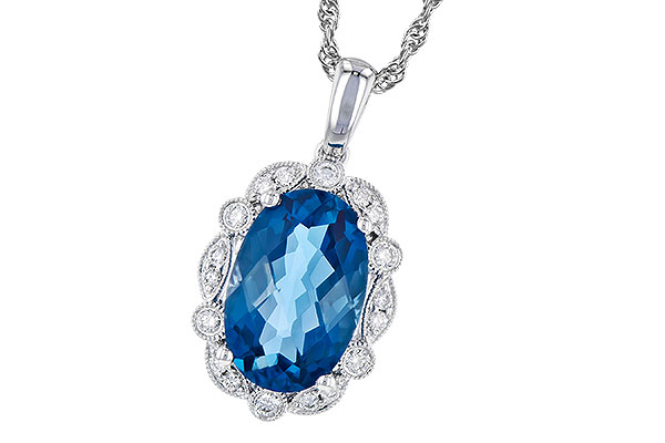 D282-09050: NECK 3.60 LONDON BLUE TOPAZ 3.77 TGW (12x8MM LBT)