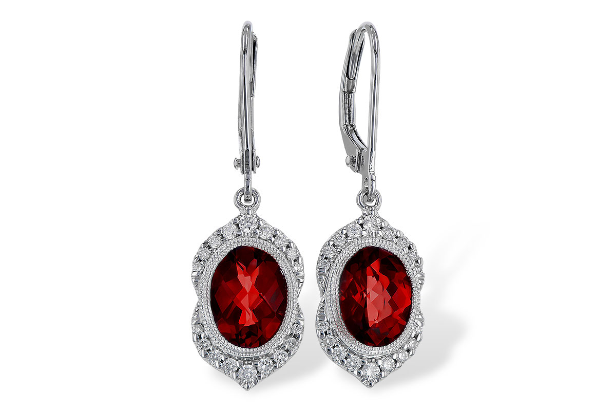 D283-82659: EARRING 3.06 GARNET 3.25 TGW