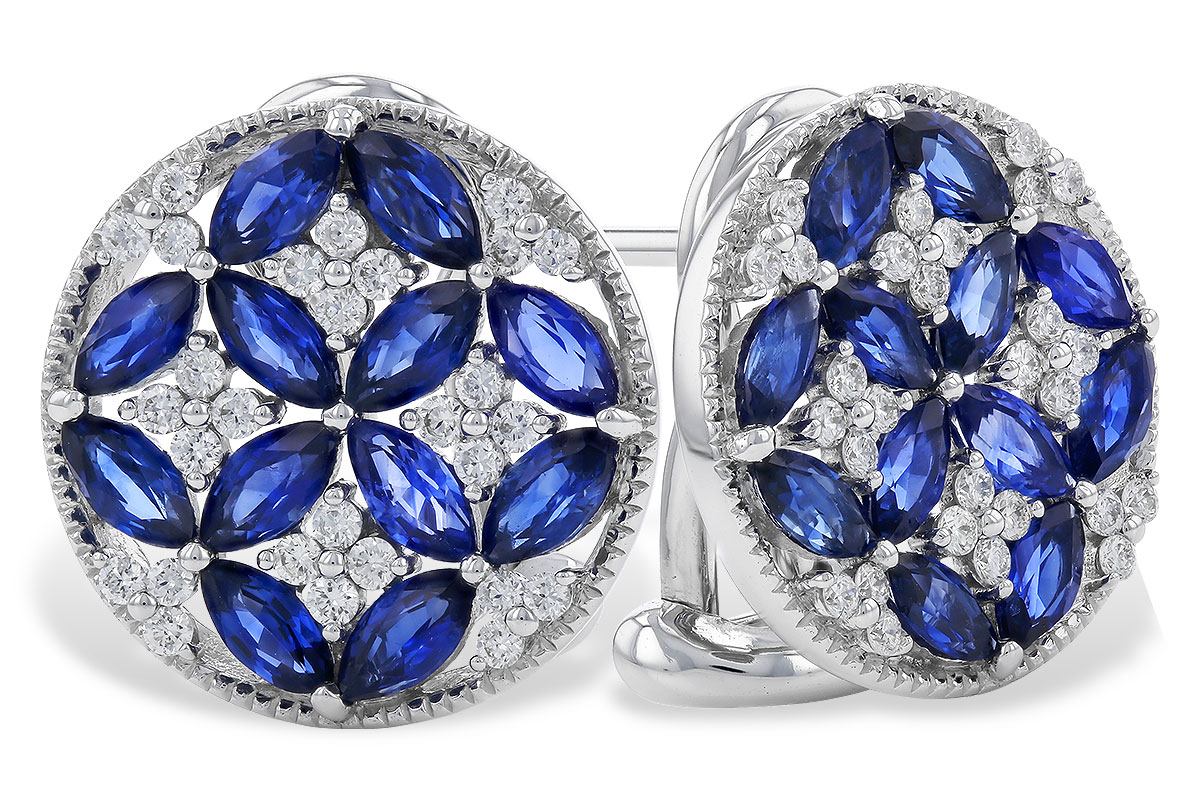 D283-83632: EARRINGS 2.07 TW SAPPHIRE 2.37 TGW
