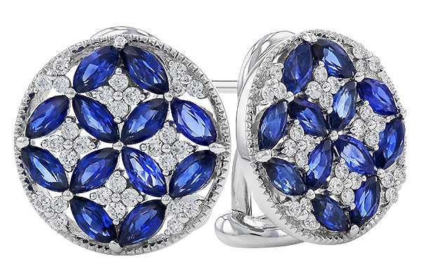 D283-83632: EARRINGS 2.07 TW SAPPHIRE 2.37 TGW