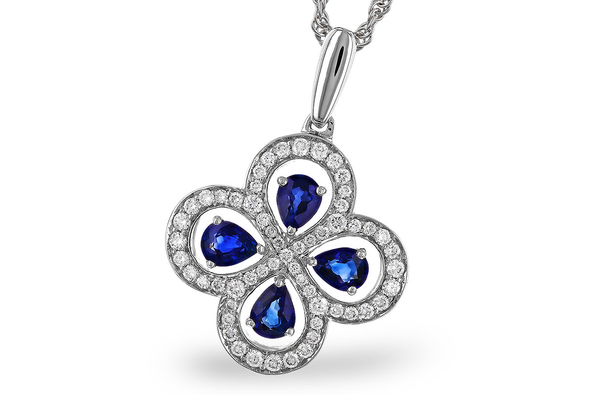 D283-84496: NECKLACE .68 SAPPHIRE TW .96 TGW