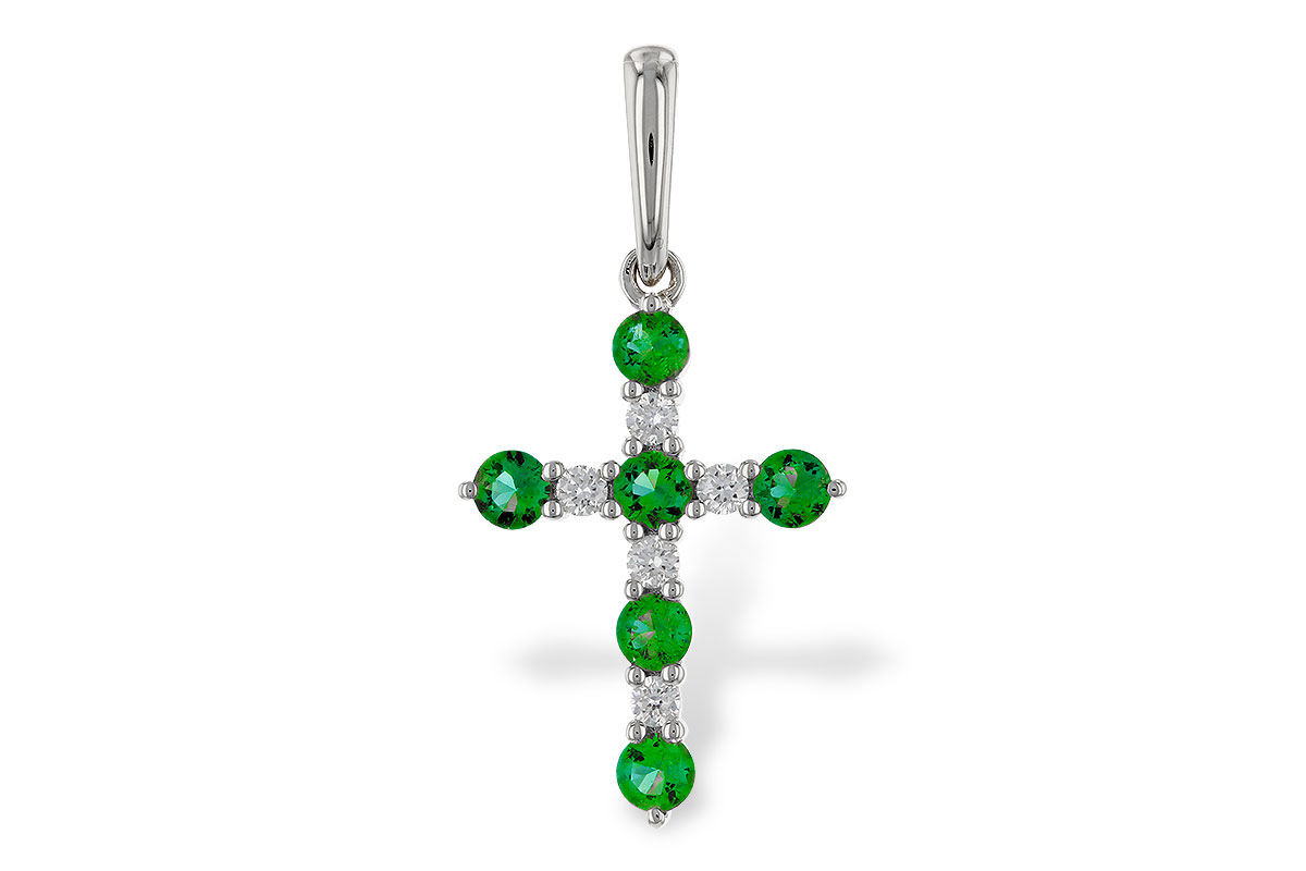 D283-84505: PENDANT .27 TW EMERALD .35 TGW