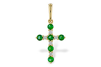 D283-84505: PENDANT .27 TW EMERALD .35 TGW