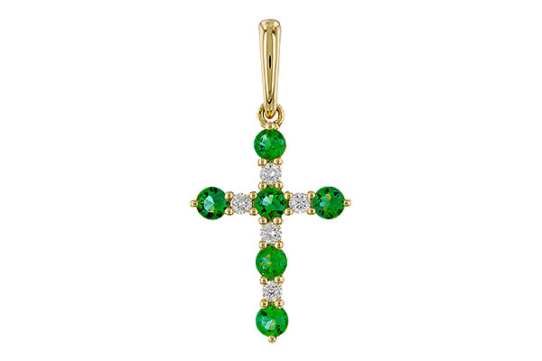 D283-84505: PENDANT .27 TW EMERALD .35 TGW