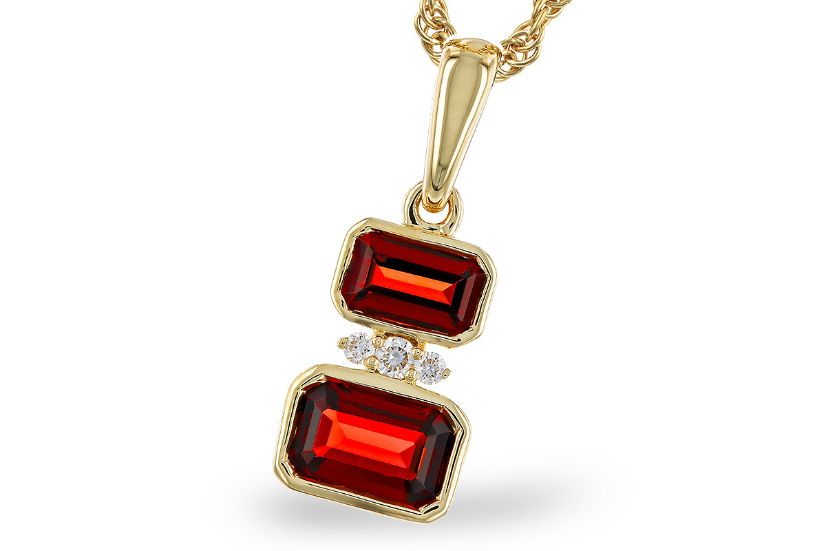 D283-84514: NECK .98 TW GARNET 1.01 TGW