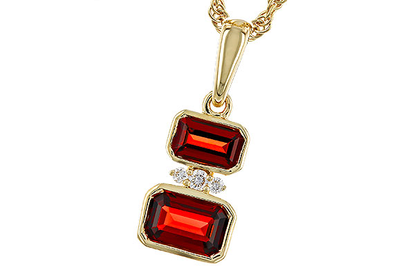 D283-84514: NECK .98 TW GARNET 1.01 TGW