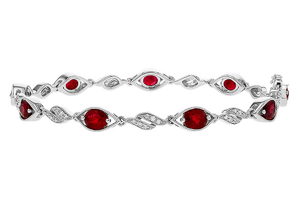D283-84541: BRACELET 3.68 RUBY 3.92 TGW (7")