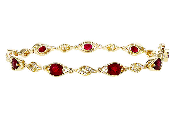 D283-84541: BRACELET 3.68 RUBY 3.92 TGW (7")