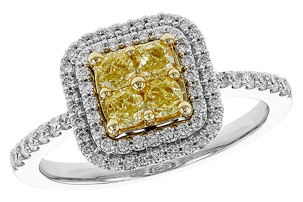 D283-86305: LDS RG .52 FANCY YELLOW DIAMONDS .85 TW
