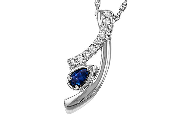 D283-88096: NECKLACE .23 SAPP .40 TGW (5x3 SAPP)
