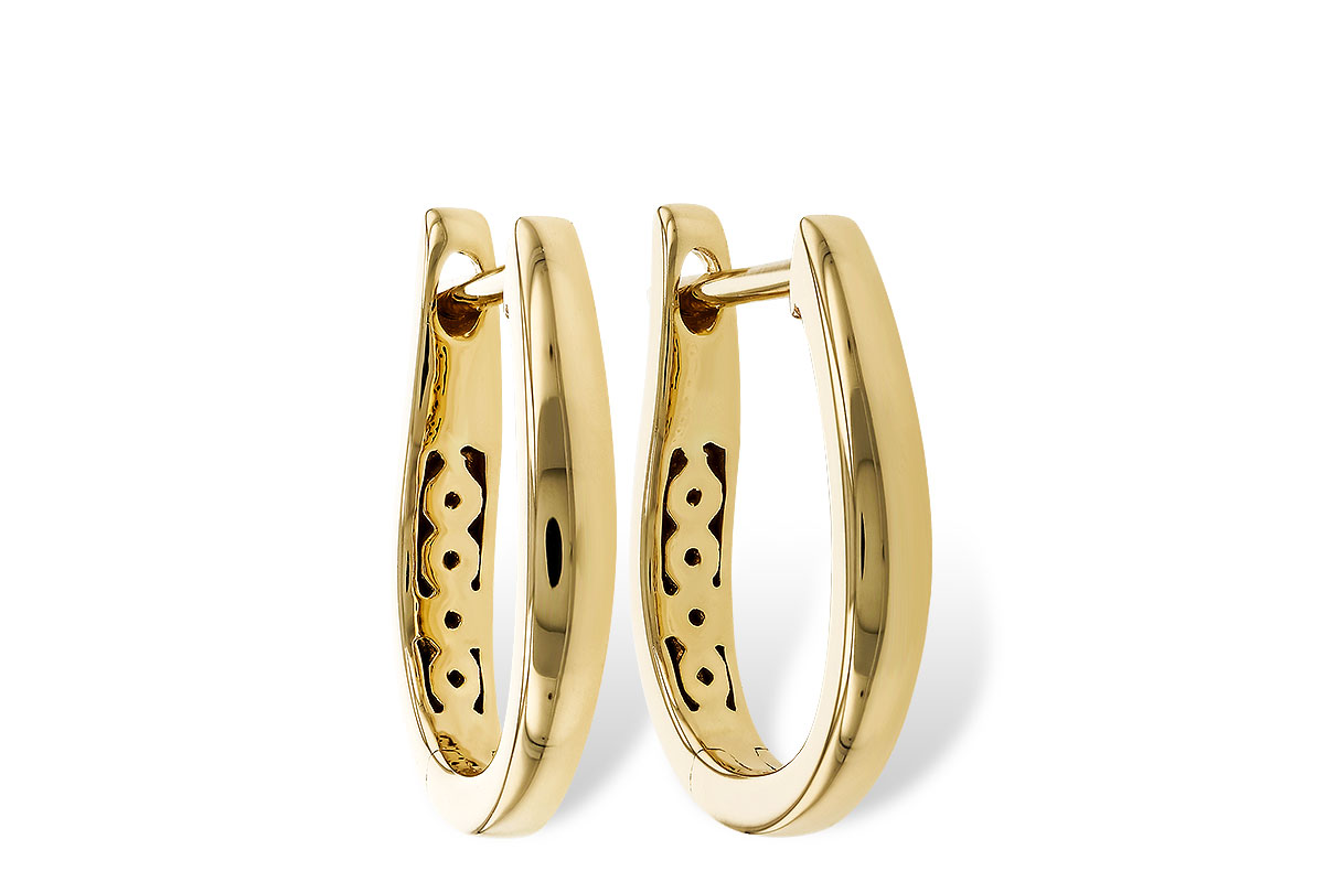 D283-88159: GOLD EARRINGS (15MM)