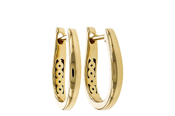 D283-88159: GOLD EARRINGS (15MM)