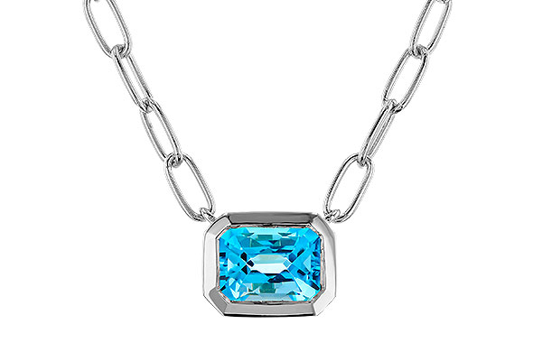 D283-88168: NECKLACE 1.20 SWISS BLUE TOPAZ (18")