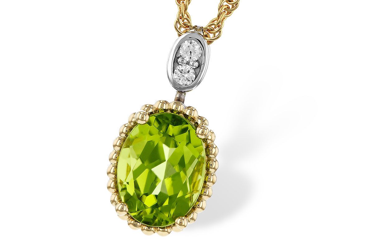 D283-89977: NECKLACE 1.22 PERIDOT 1.25 TGW (8x6MM OV)