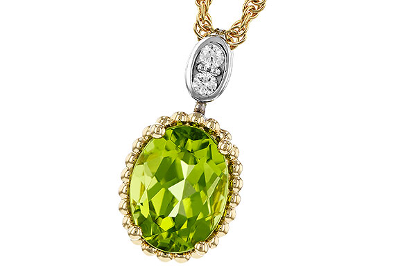 D283-89977: NECKLACE 1.22 PERIDOT 1.25 TGW (8x6MM OV)