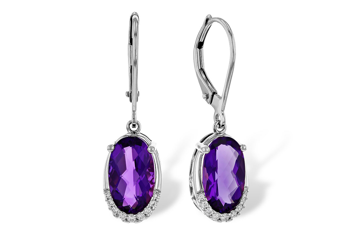 D283-89996: EARRINGS 2.70 TW AMETHYST 2.78 TGW (10x6MM OV)