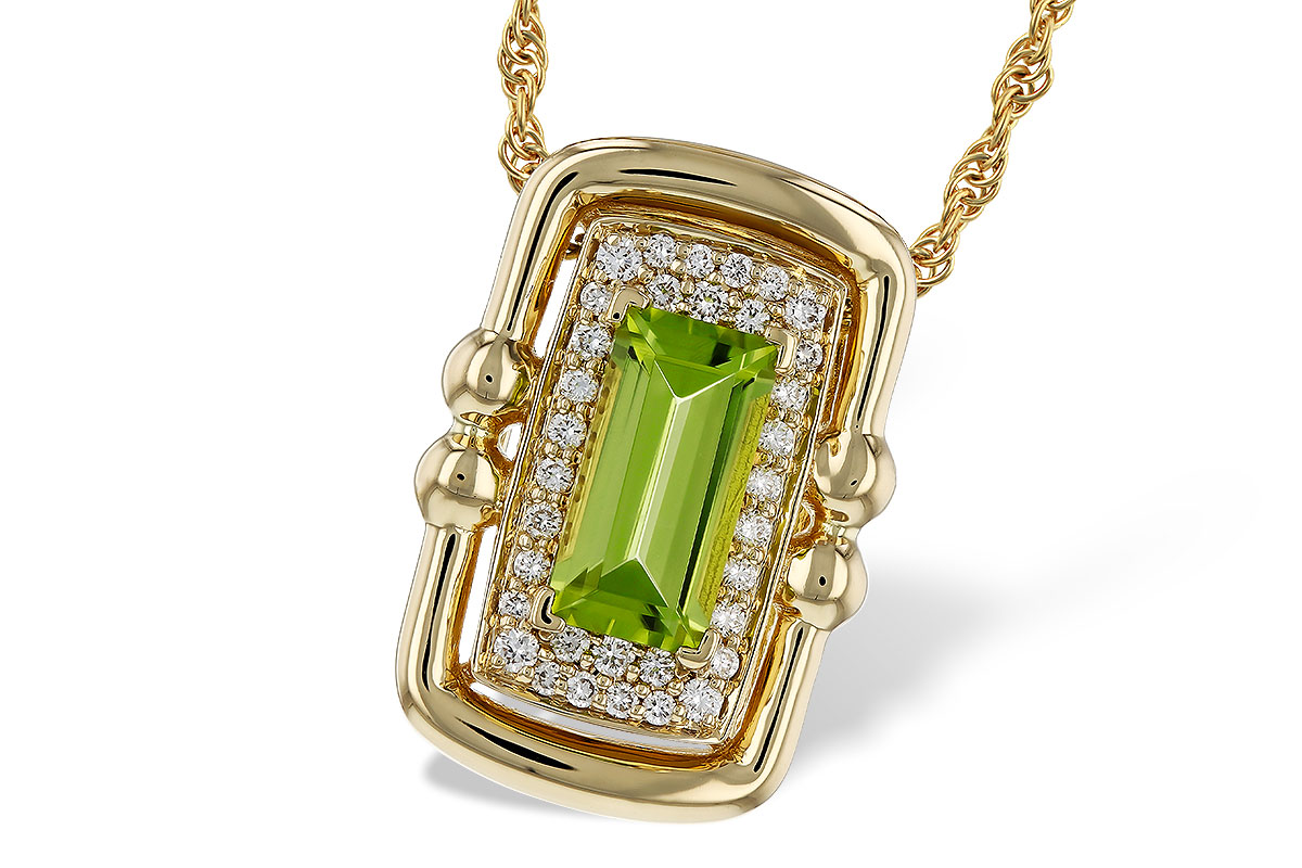 D283-90850: NECKLACE .72 PERIDOT .84 TGW (8x4MM PER)