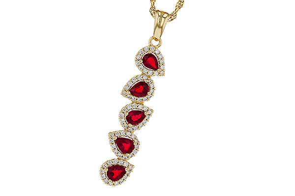 D283-90905: NECKLACE .90 TW RUBY 1.14 TGW