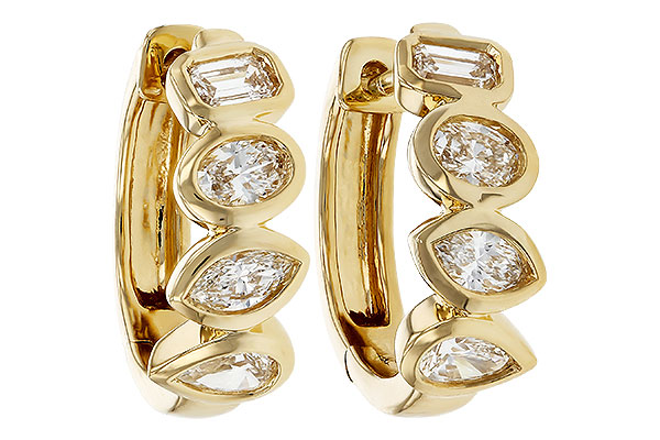 D284-73550: EARRINGS .68 TW FANCY CUT DIAS