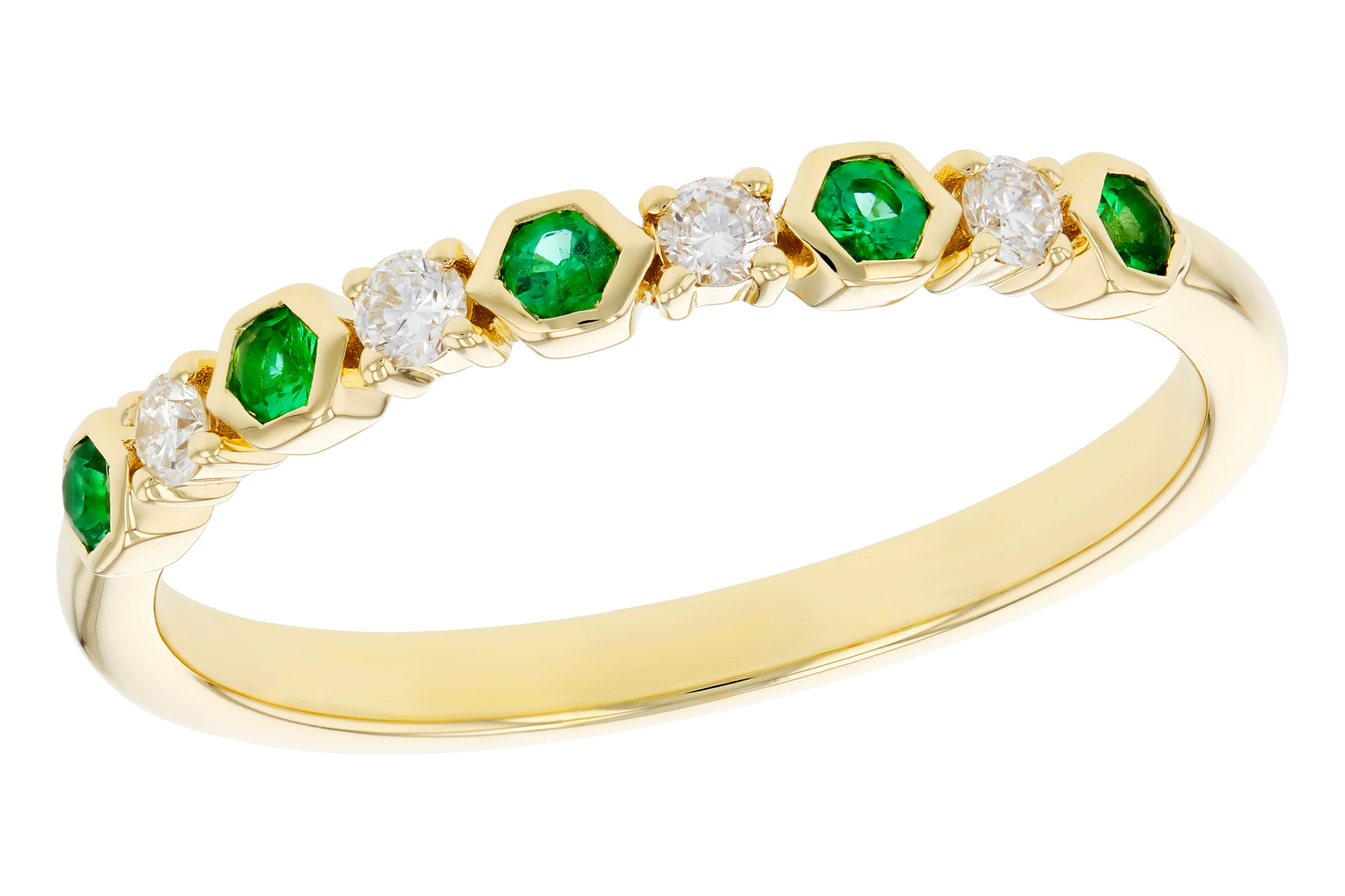 D284-76305: LDS WED RG .10 TW EMERALD .20 TGW