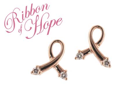 E009-36323: PINK GOLD EARRINGS .07 TW