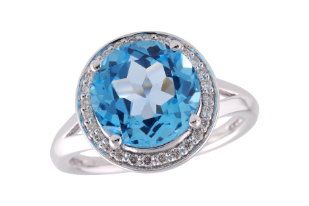 E196-58177: LDS RG 4.17 BLUE TOPAZ 4.32 TGW