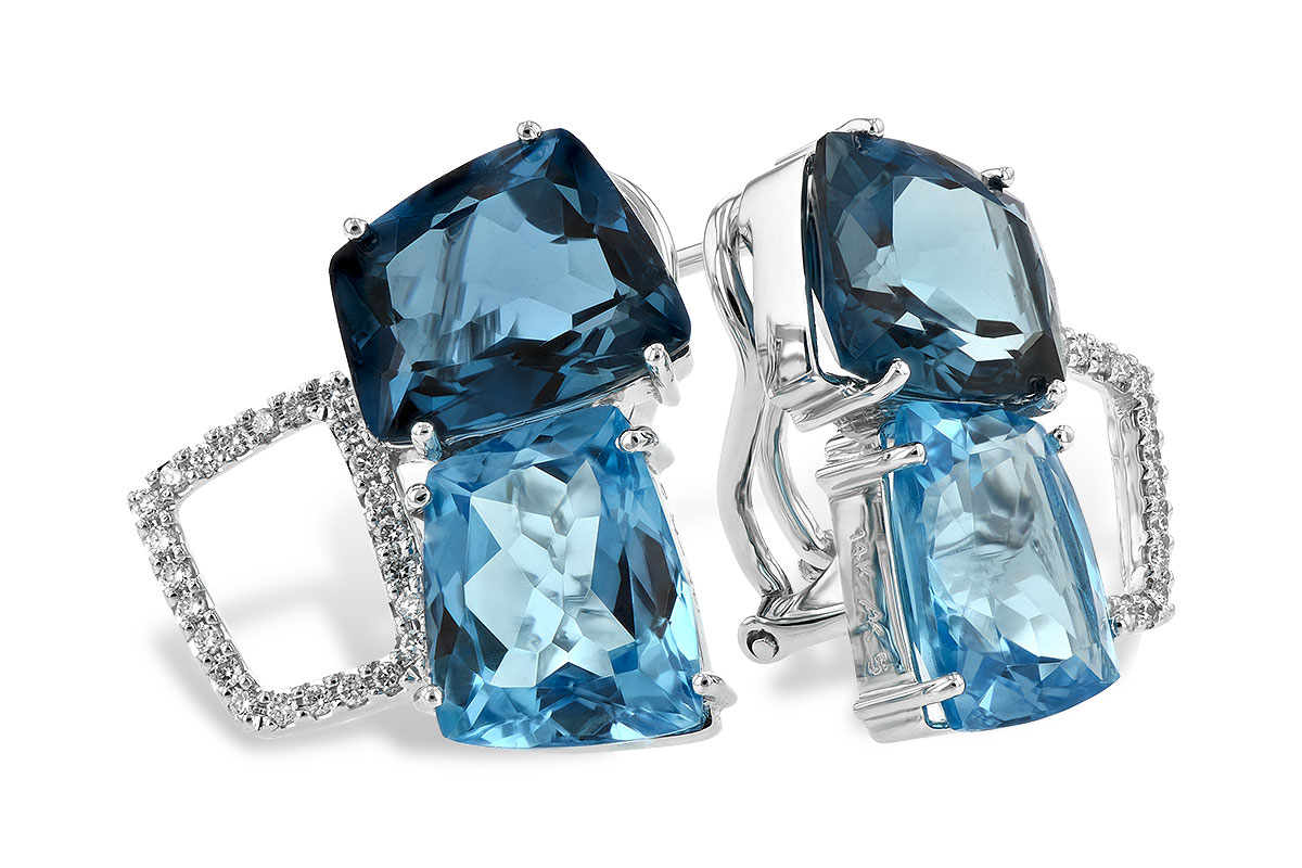 E197-49086: EARR 10.80 BLUE TOPAZ 11.00 TGW