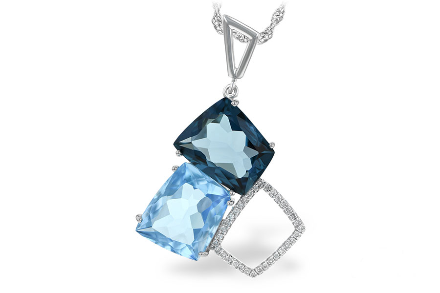 E197-52668: NECK 10.60 BLUE TOPAZ 10.73 TGW