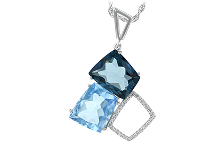 E197-52668: NECK 10.60 BLUE TOPAZ 10.73 TGW