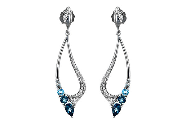 E198-43559: EARR .98 BLUE TOPAZ 1.25 TGW