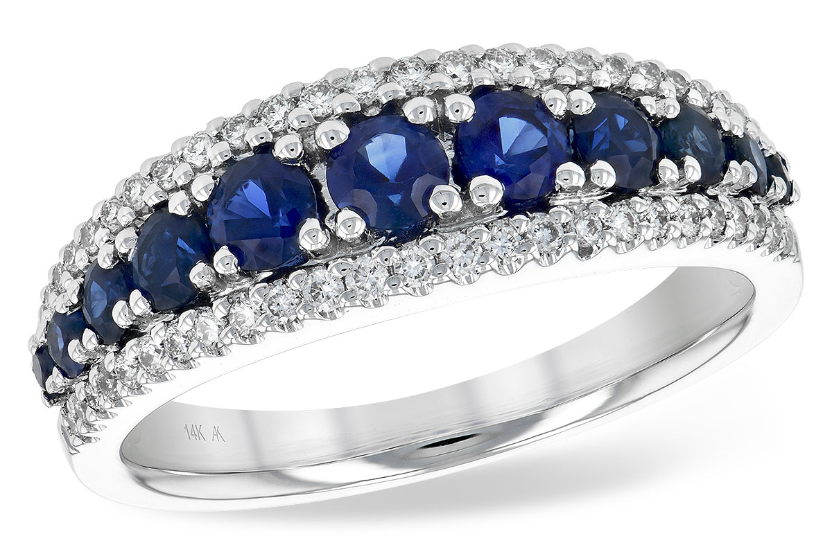 E198-45405: LDS WED RG .93 TW SAPP 1.16 TGW