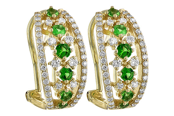 E199-28141: EARR .46 GREEN GARNET .86 TGW