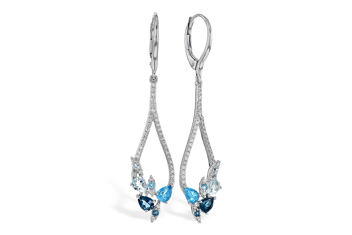 E282-04514: EARR 1.08 BLUE TOPAZ 1.35 TGW