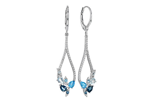 E282-04514: EARR 1.08 BLUE TOPAZ 1.35 TGW