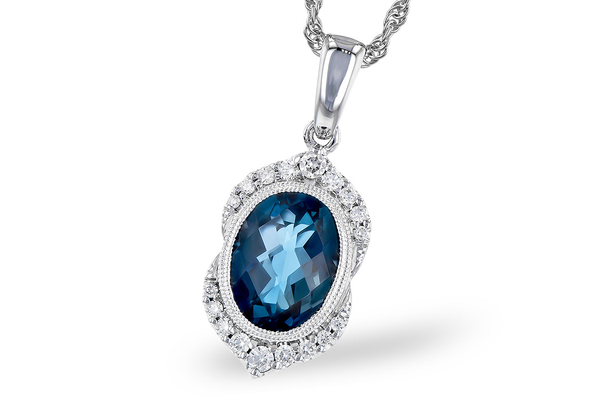 E282-09068: NECK 1.96 LONDON BLUE TOPAZ 2.10 TGW