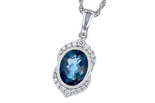 E282-09068: NECK 1.96 LONDON BLUE TOPAZ 2.10 TGW