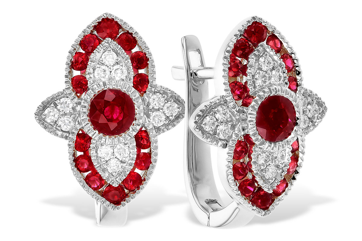 E282-91759: EARR .78 TW RUBY .90 TGW