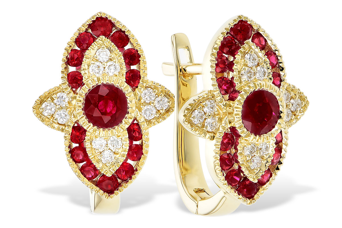 E282-91759: EARR .78 TW RUBY .90 TGW