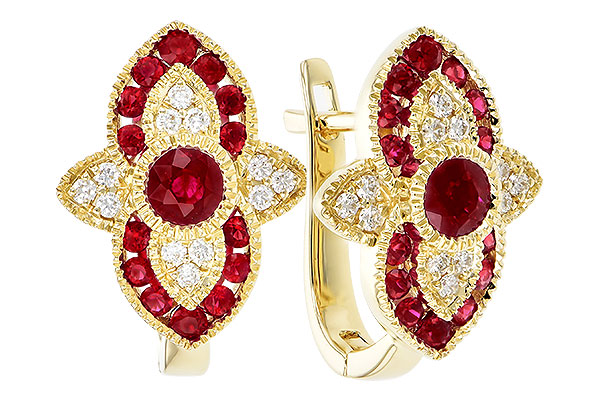 E282-91759: EARR .78 TW RUBY .90 TGW