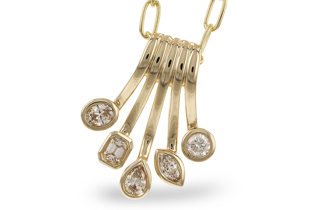 E282-99077: NECKLACE .42 TW FANCY CUT DIAMONDS (18")