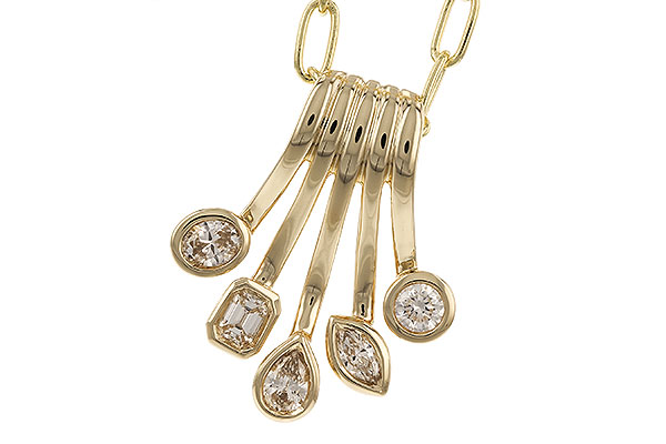 E282-99077: NECKLACE .42 TW FANCY CUT DIAMONDS (18")